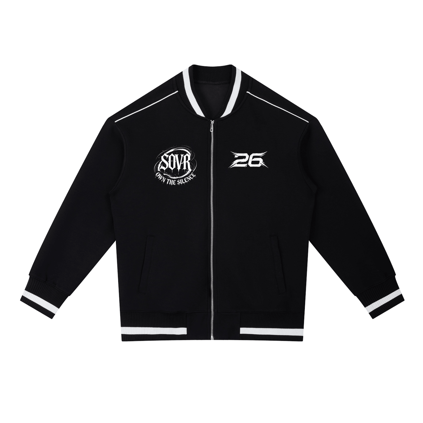 Contrast Piping Zip Bomber Jacket - SOVR.