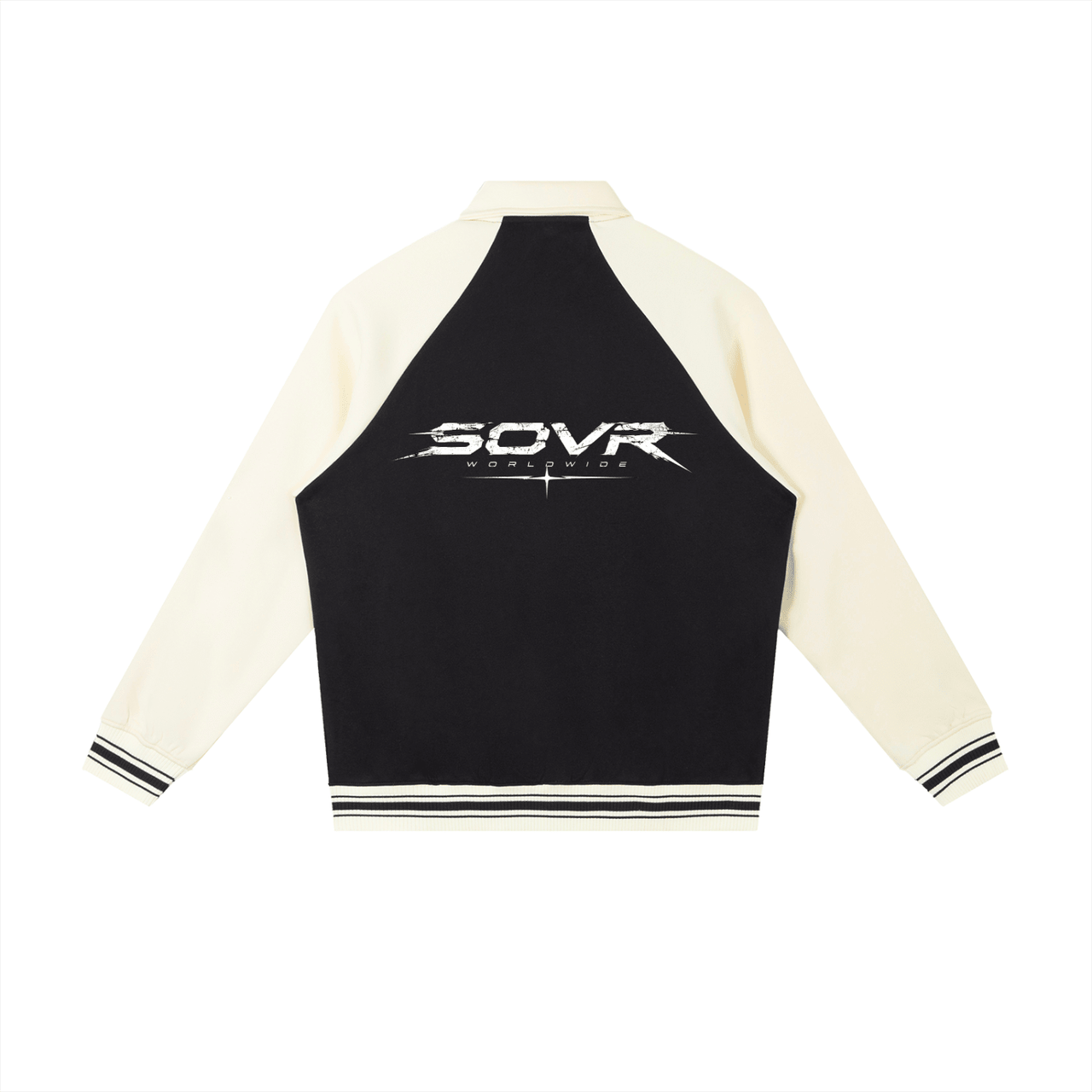 Contrast Raglan Sleeve Baseball Jacket - SOVR.