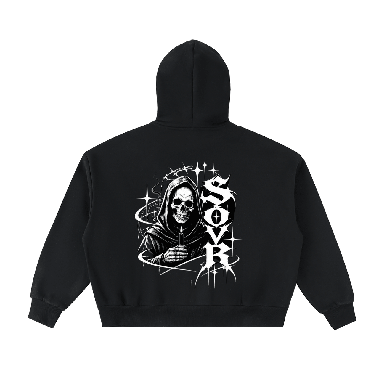 Fleeced Full-Zip Boxy Hoodie - SOVR.