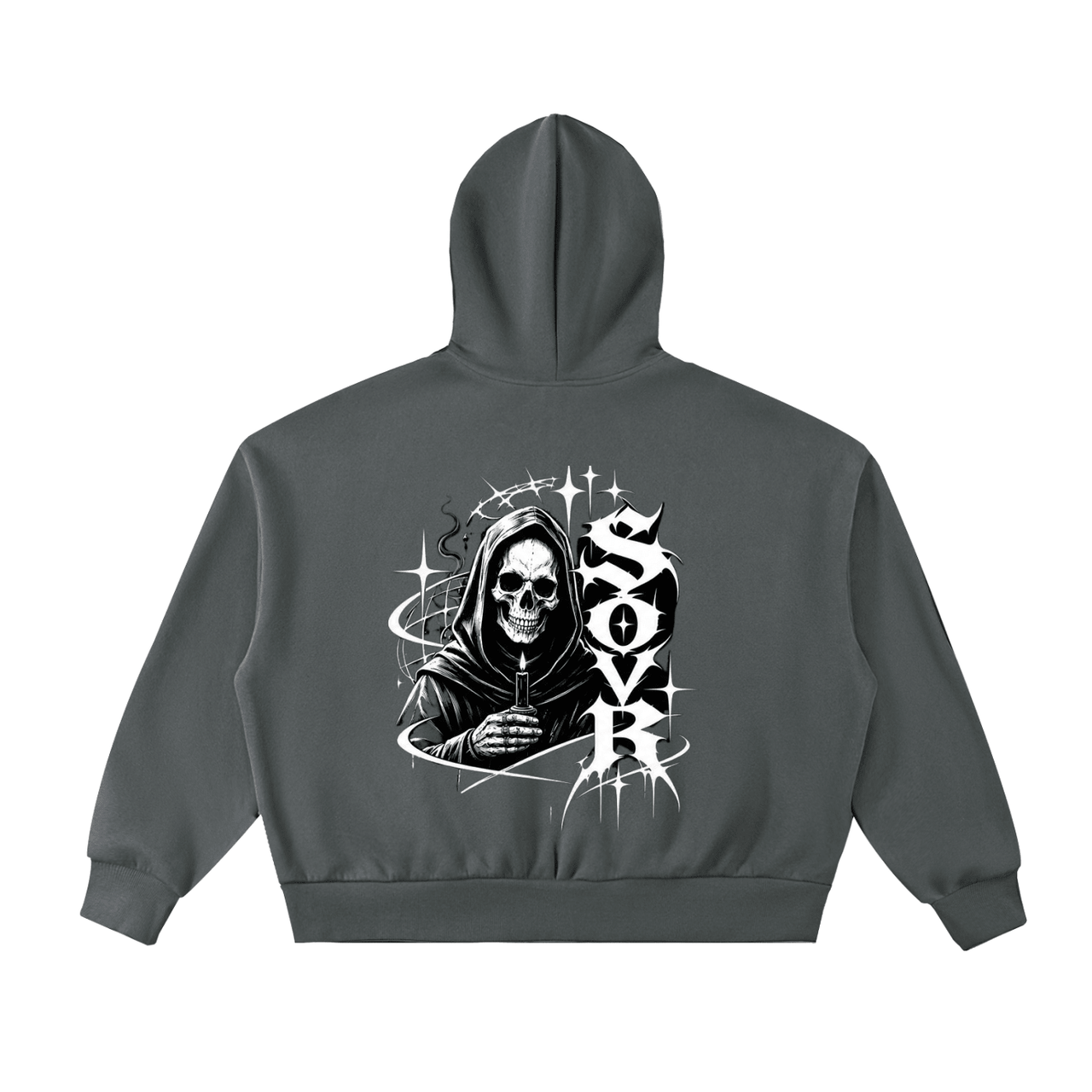 Fleeced Full-Zip Boxy Hoodie - SOVR.